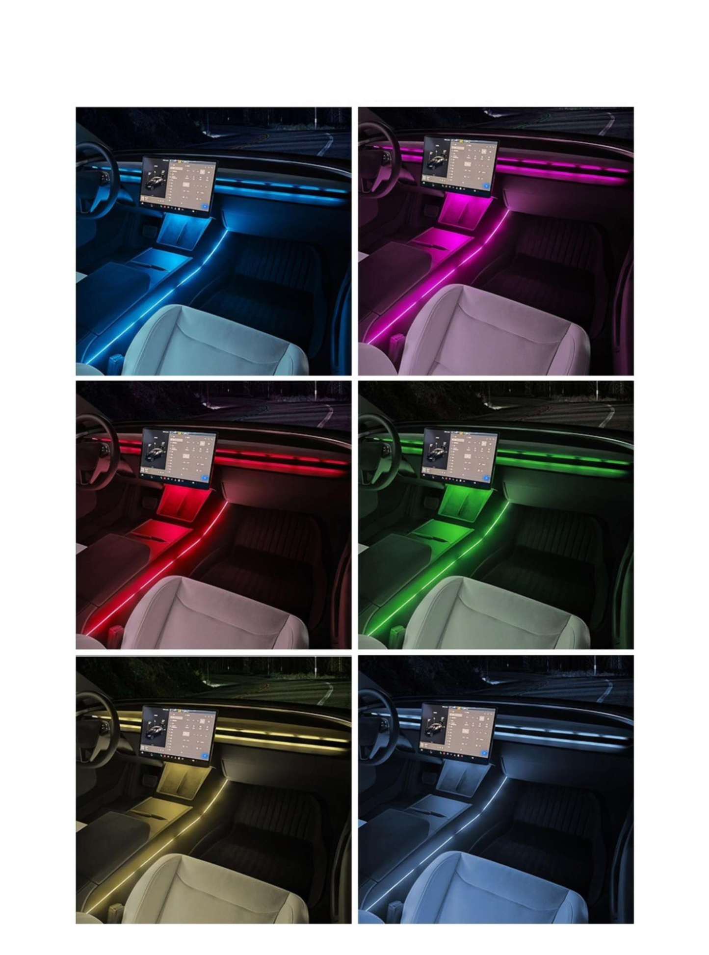 Dashboard Ambient Light Kits for Model 3 Highland & New Model Y - Tesery Official Store