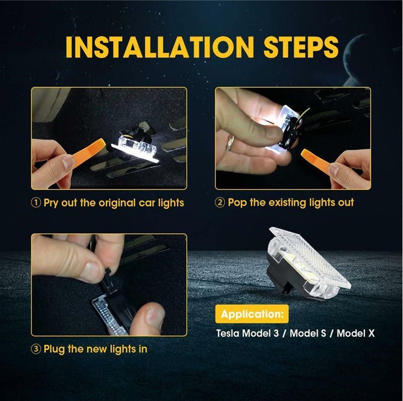 Footwell LED Lights for Tesla Model 3/Y/S/X (4PCS) - Tesery Official Store