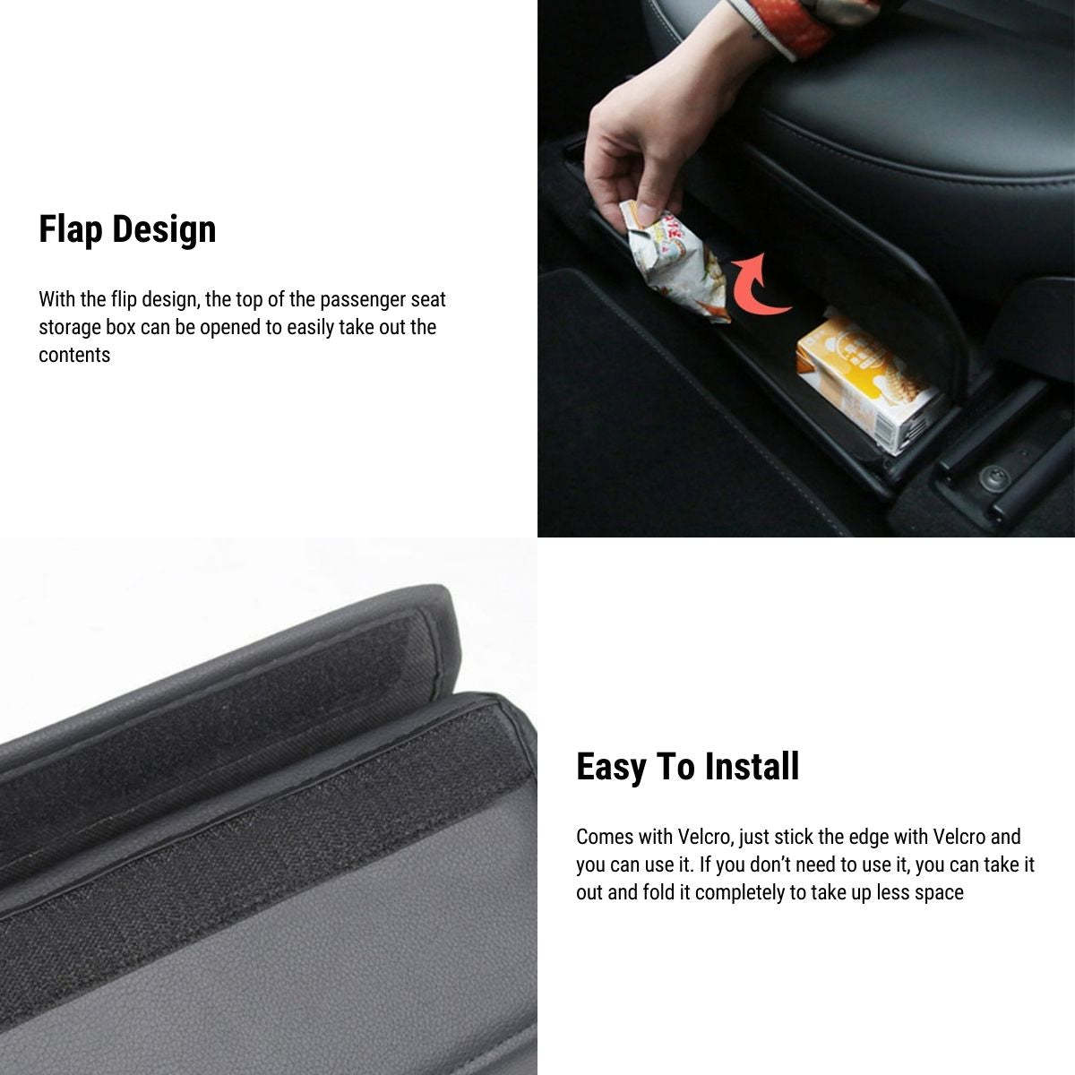 Driver Passenger Seat Organizer Under Seat Storage Box for Tesla Model Y 2020-2024 - Tesery Official Store