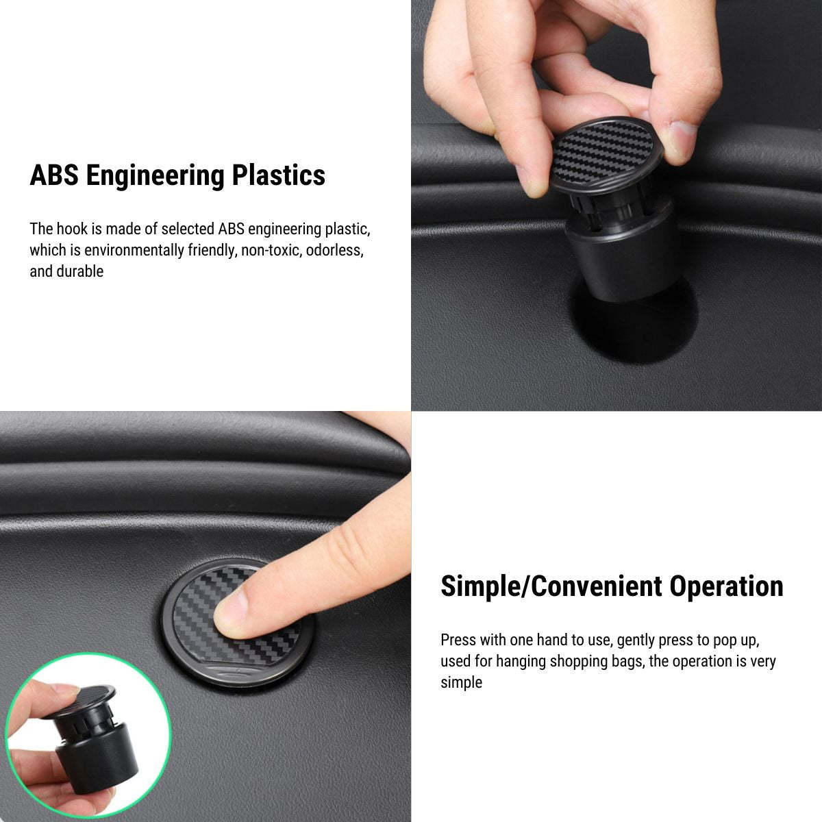 Front and Rear Hidden Trunk Hook for Tesla Model 3 2021-2023.10 - Tesery Official Store