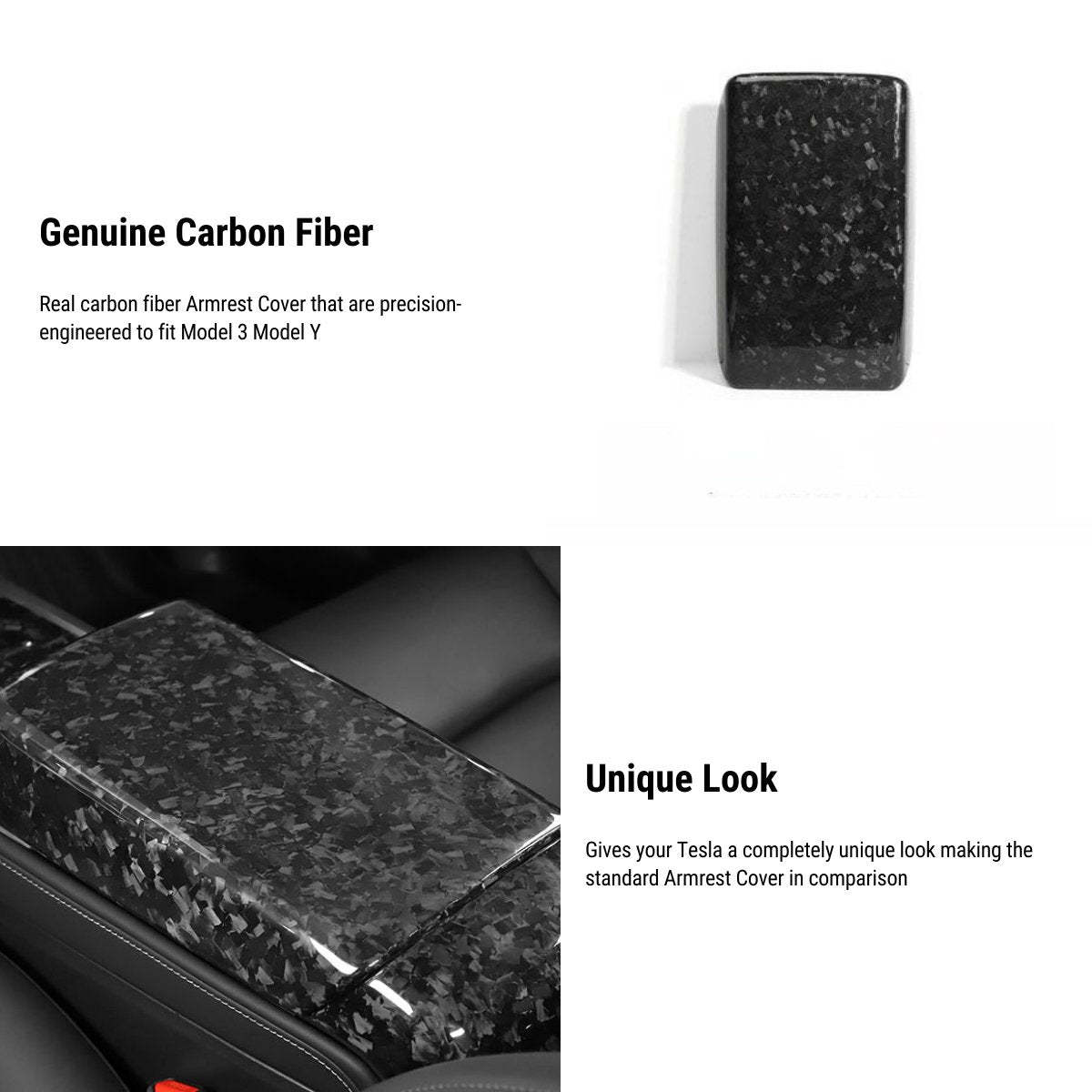 Genuine Forged Carbon Fiber Interior Mods Wrap Kit for Tesla Model 3 / Y - Tesery Official Store
