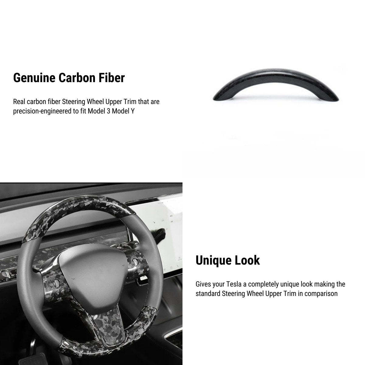 Genuine Forged Carbon Fiber Interior Mods Wrap Kit for Tesla Model 3 / Y - Tesery Official Store