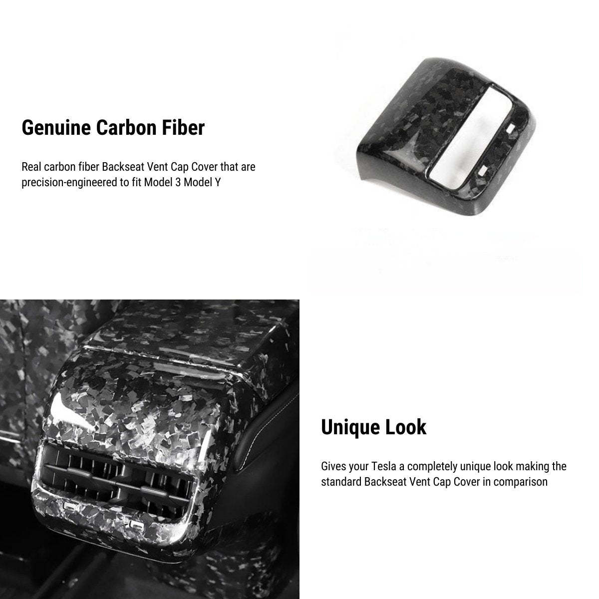 Genuine Forged Carbon Fiber Interior Mods Wrap Kit for Tesla Model 3 / Y - Tesery Official Store