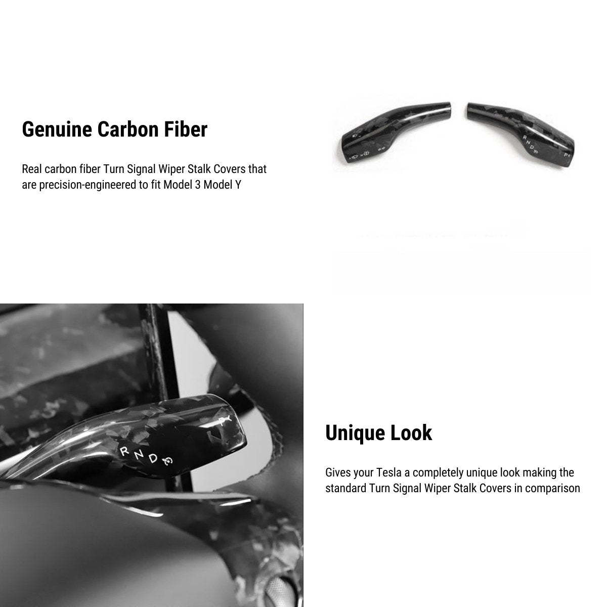 Genuine Forged Carbon Fiber Interior Mods Wrap Kit for Tesla Model 3 / Y - Tesery Official Store