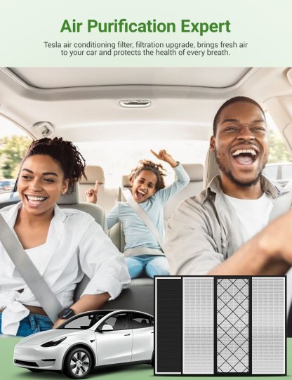 HEPA Upper Lower Air Filter for Tesla Model Y (4 PCS) - Tesery Official Store