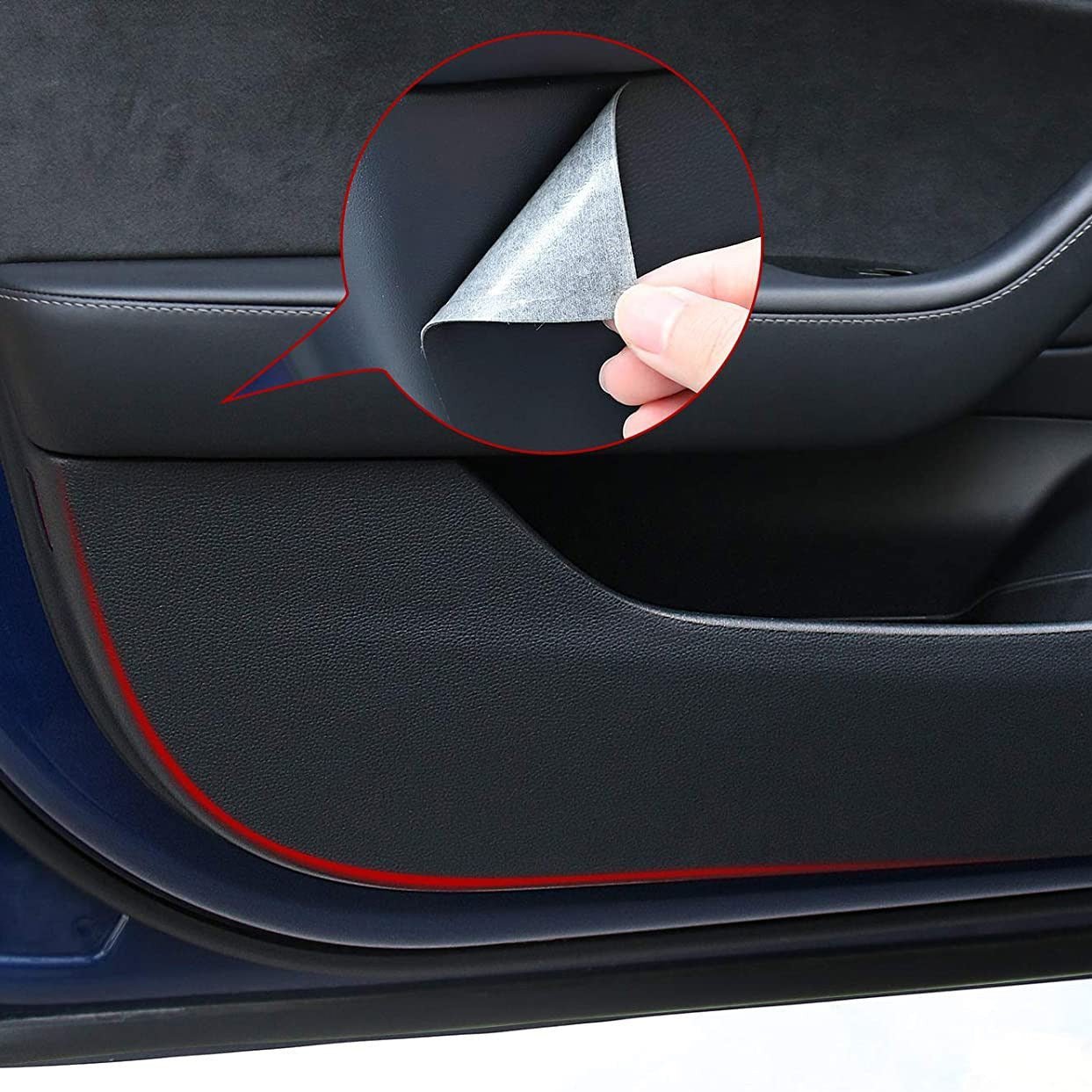 Leather Door Protector Anti-Kick Mat for Tesla Model Y 2020-2023 - Tesery Official Store