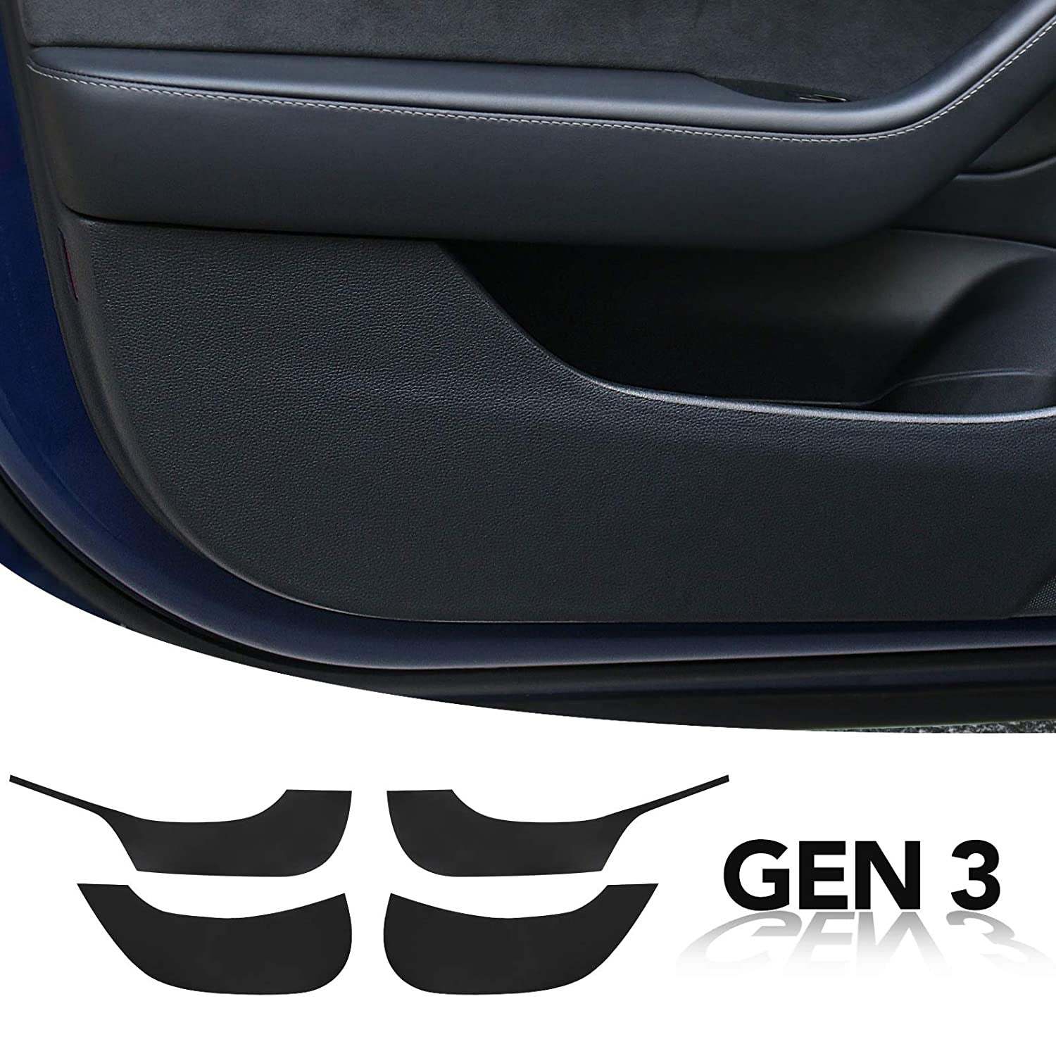 Leather Door Protector Anti-Kick Mat for Tesla Model Y 2020-2023 - Tesery Official Store