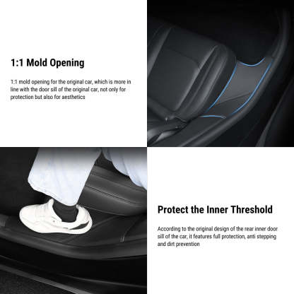 Leather Rear Door Sill Protector for Tesla Model Y 2020-2023 - Tesery Official Store