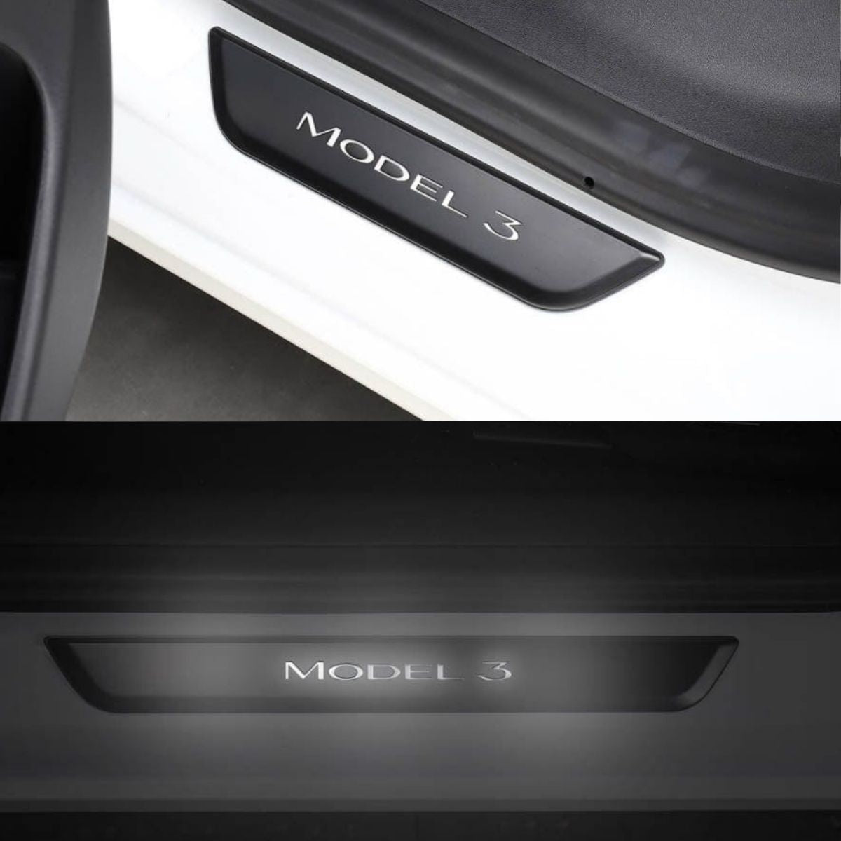 LED Illuminated Door Sill Protector Front Door for Model 3 / Y - Tesery Official Store