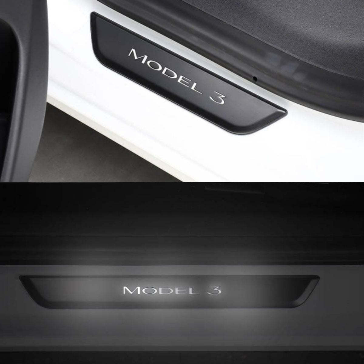LED Illuminated Door Sill Protector Front Door for Model 3 / Y - Tesery Official Store