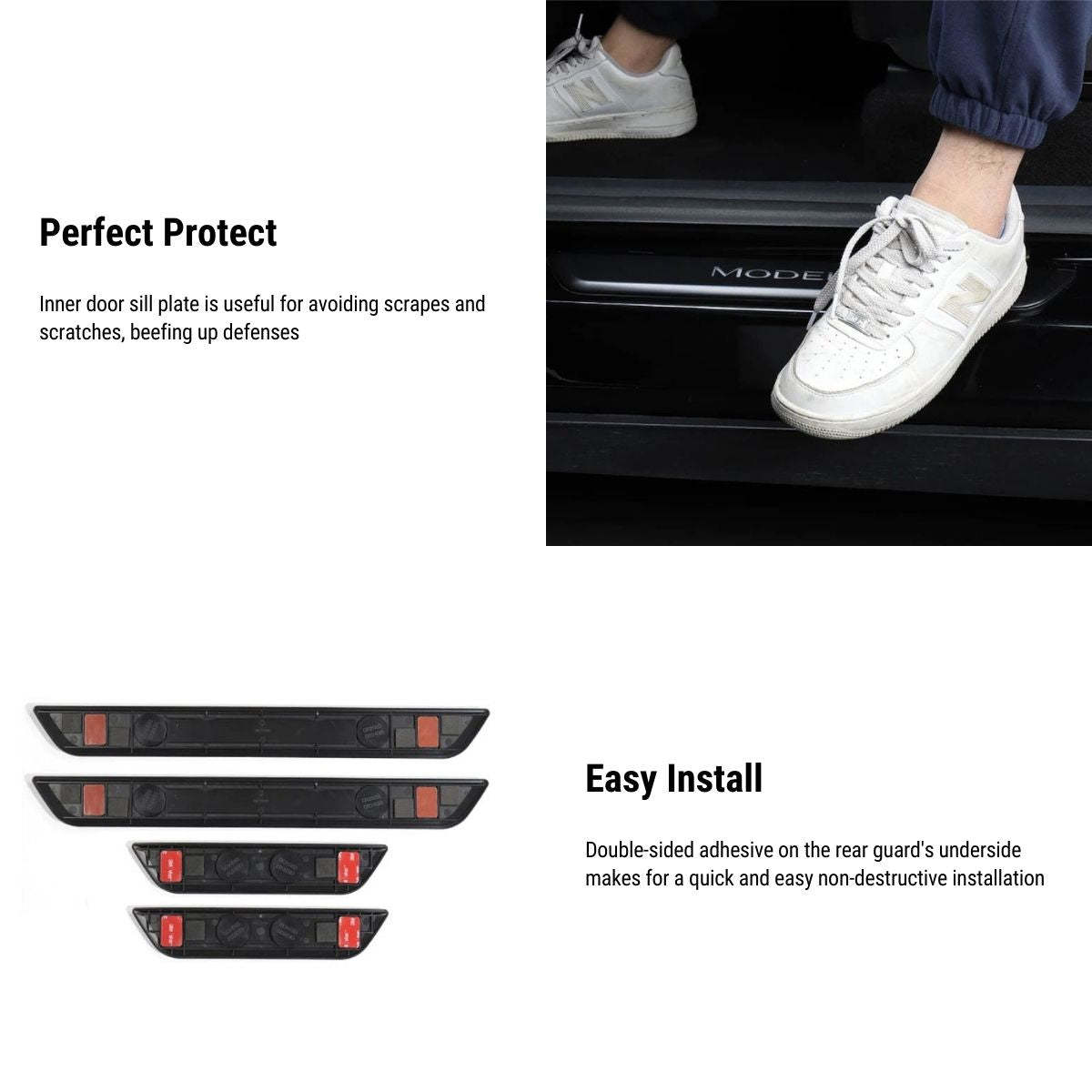 LED Illuminated Door Sill Protector Front Door for Model 3 / Y - Tesery Official Store