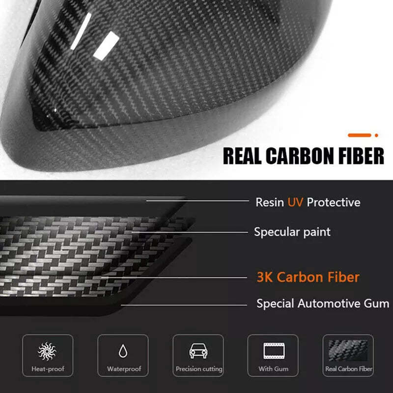 Real Carbon Fiber Mirror Covers Replacement for Model S / X - Tesery Official Store