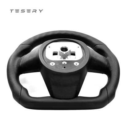Round Steering Wheel Replacement for Tesla Model S / X 2021+【Style 1】 - Tesery Official Store