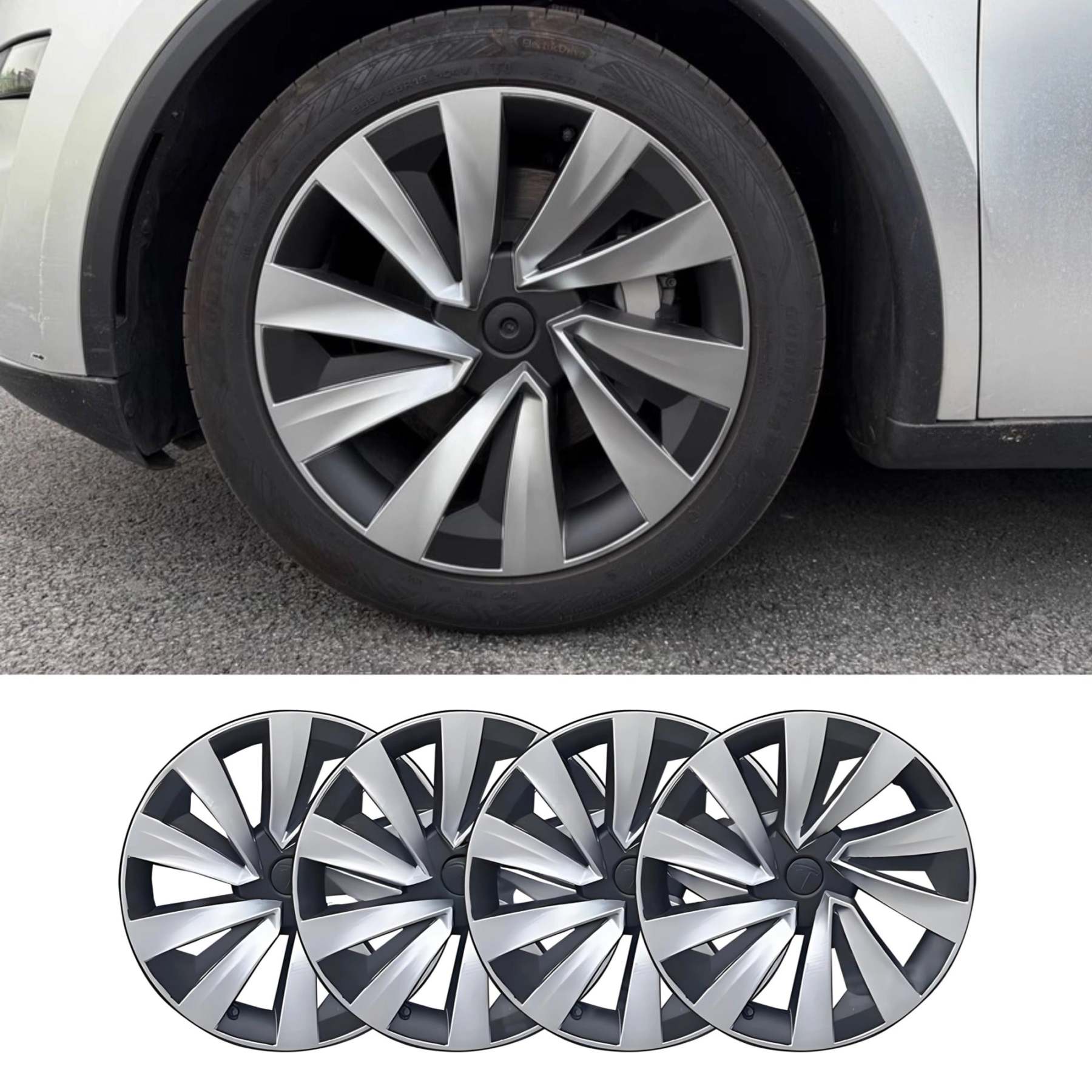 TESERY 19″ Cyclone Wheel Covers for Model Y Juniper (4PCS) - Tesery Official Store