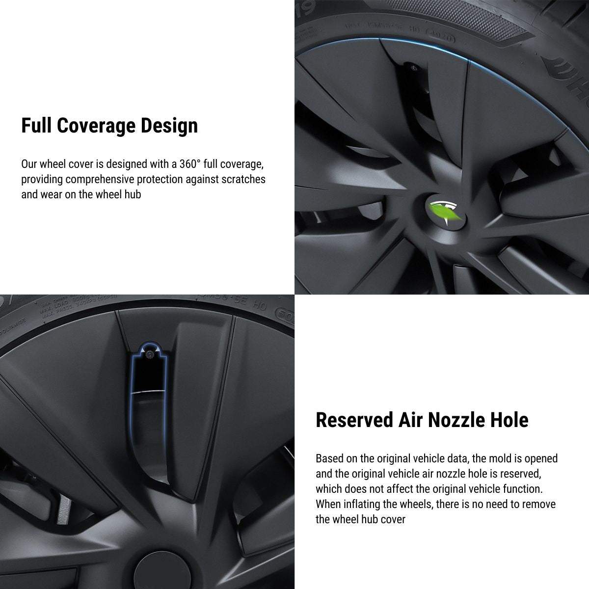 TESERY 19″ Gemini Dark Wheels Cover for Tesla Model Y (4PCS) - Tesery Official Store