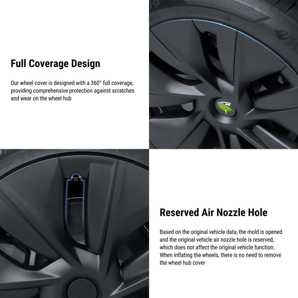 TESERY 19″ Gemini Dark Wheels Cover for Tesla Model Y (4PCS) - Tesery Official Store