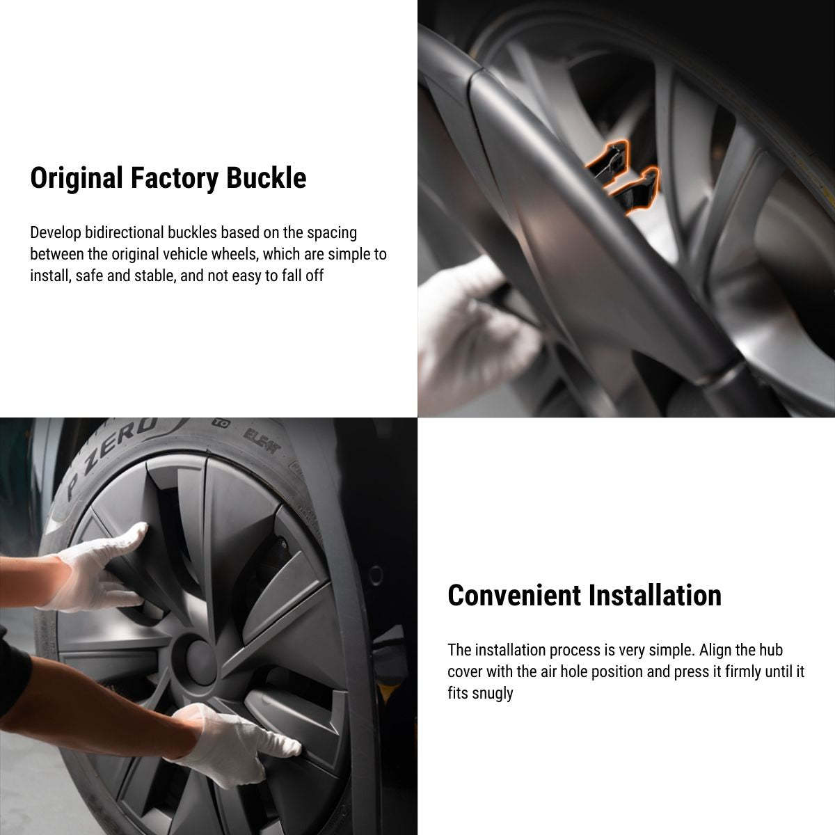 TESERY 19″ Gemini Dark Wheels Cover for Tesla Model Y (4PCS) - Tesery Official Store