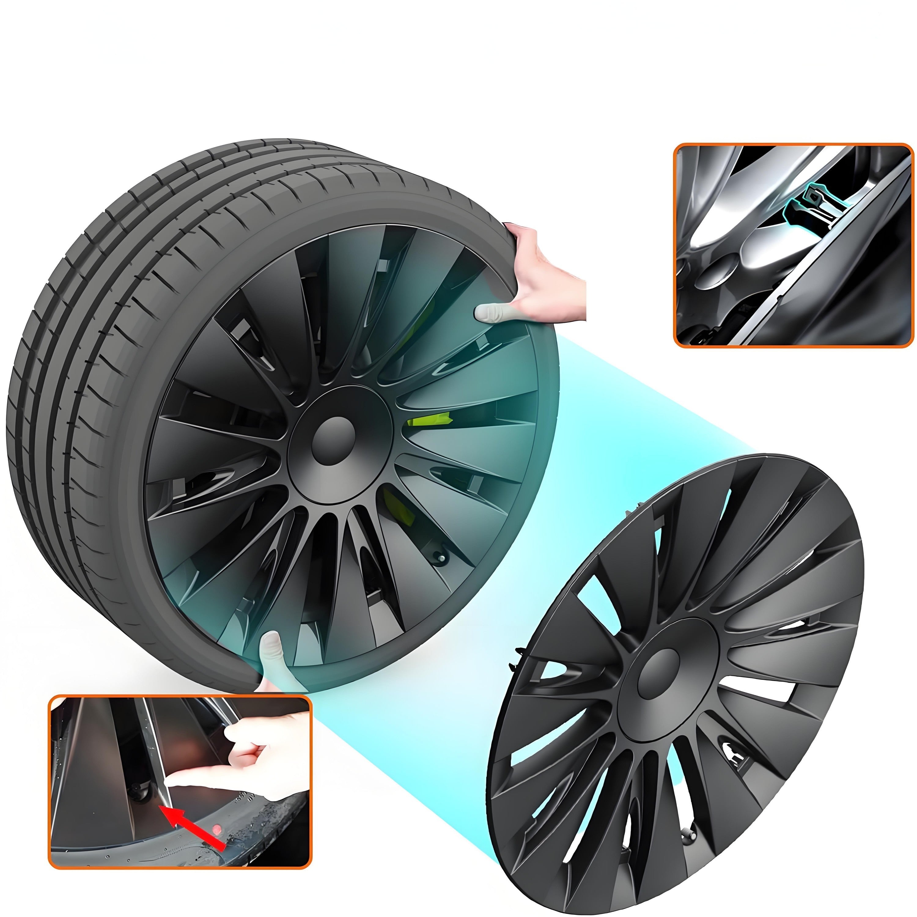 TESERY 19‘’ Performance HubCaps for Tesla Model Y（4PCS） - Tesery Official Store