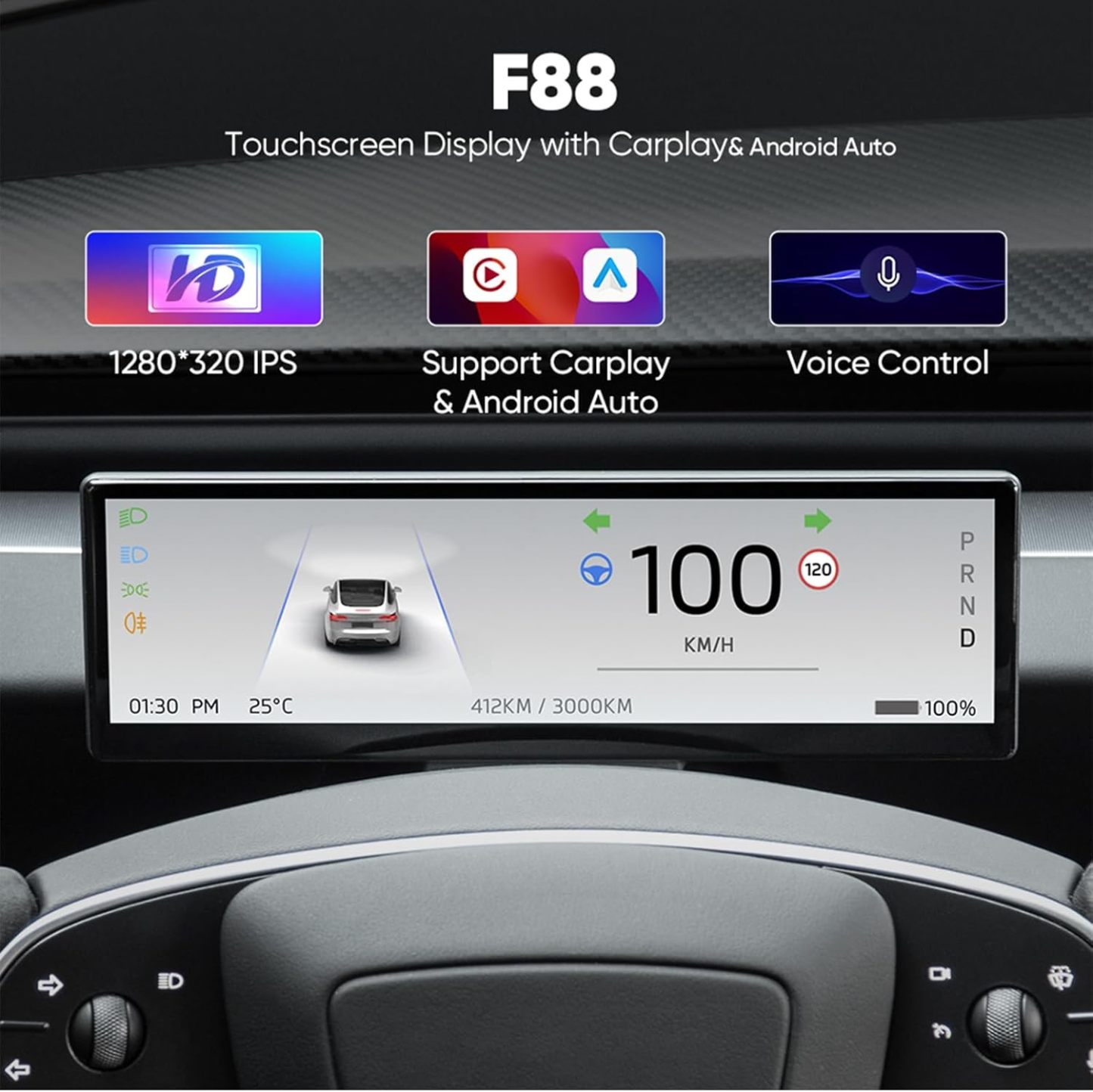 TESERY 8.8 Inch Touch Screen Instrument Cluster Dashboard Display for Model 3 / Y - Tesery Official Store