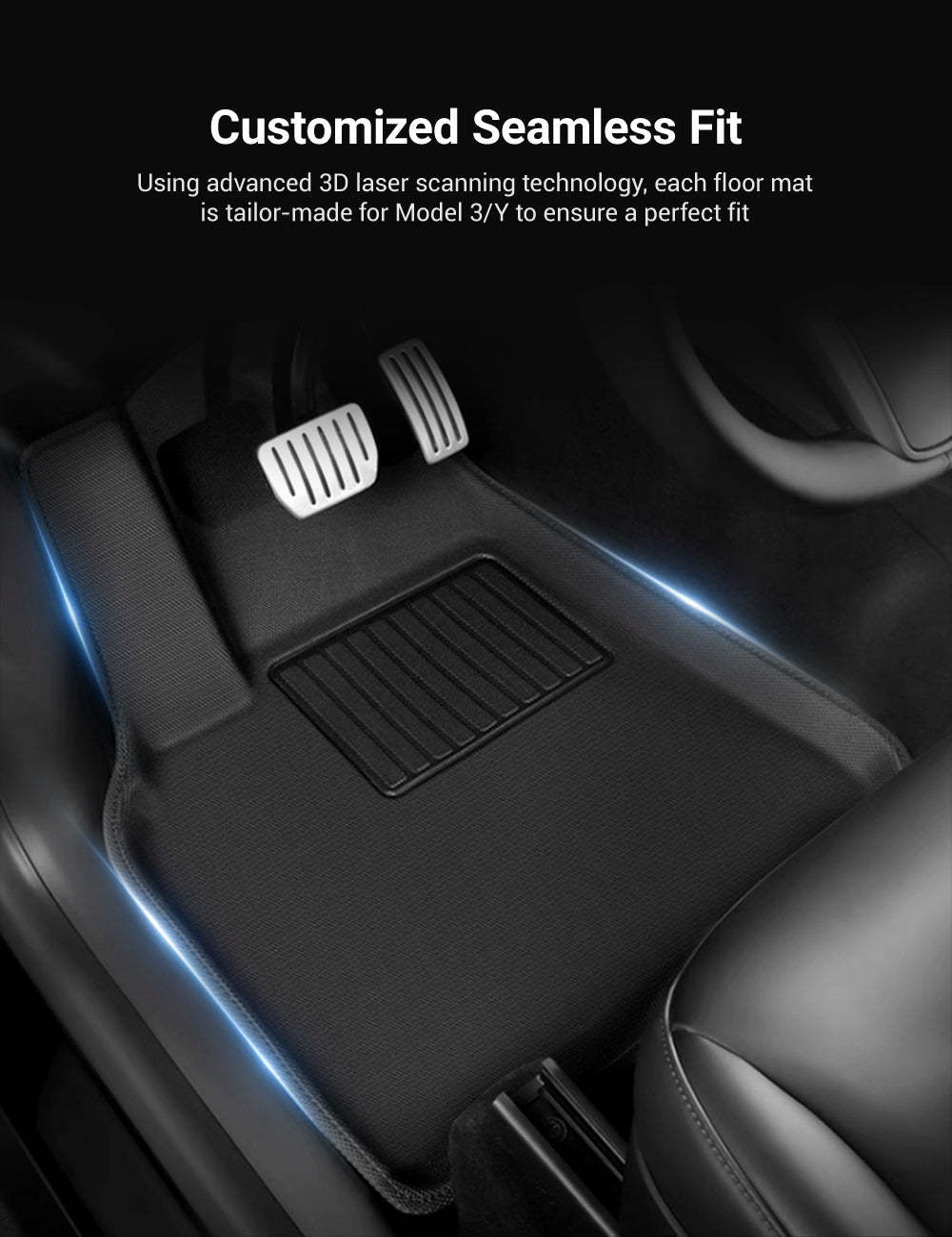 TESERY All Weather 3D Floor Mats for Tesla Model Y & Model 3 Highland - Tesery Official Store