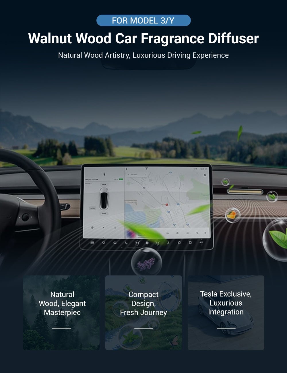 TESERY Car Fragrance Diffuser for Model 3/Y - Tesery Official Store