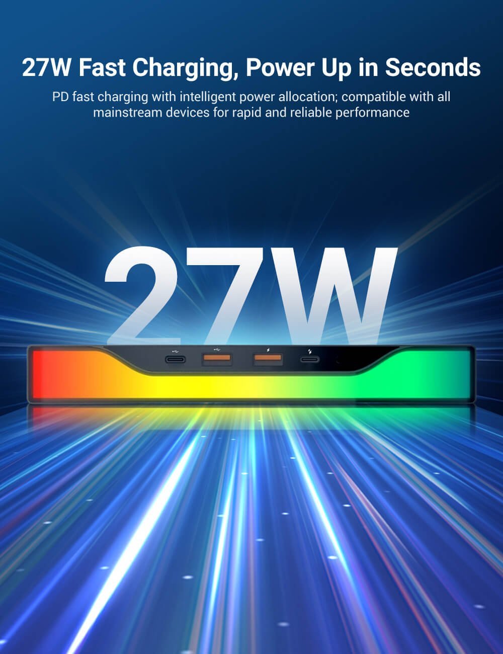 TESERY Center Console USB Hub with Ambient Lighting for Model 3/Y - Tesery Official Store
