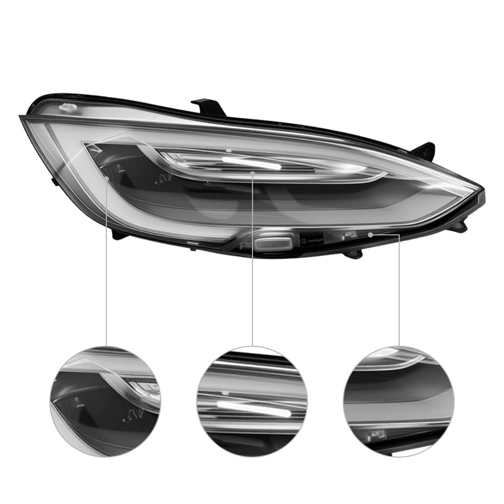 TESERY LED Headlight Assembly for Model S (16 - 22) - Cold White Light