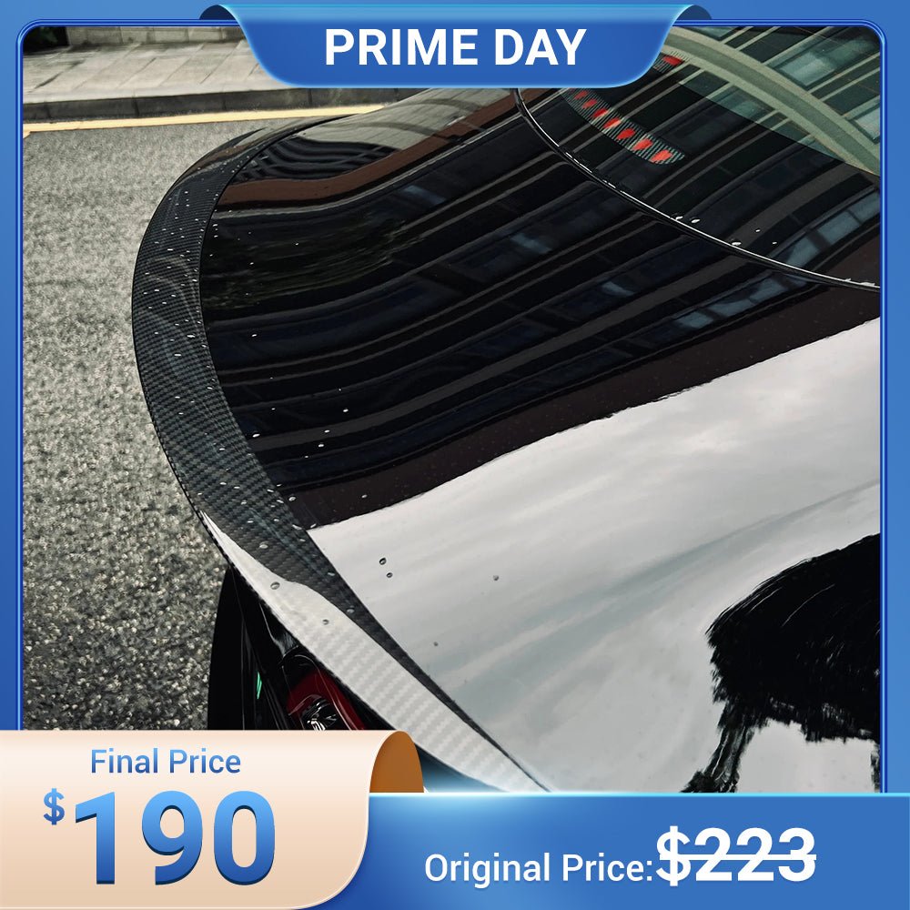 TESERY Spoiler Performance Style for Model Y / Model 3 Highland - Dry Carbon Fiber Exterior Mods - Tesery Official Store