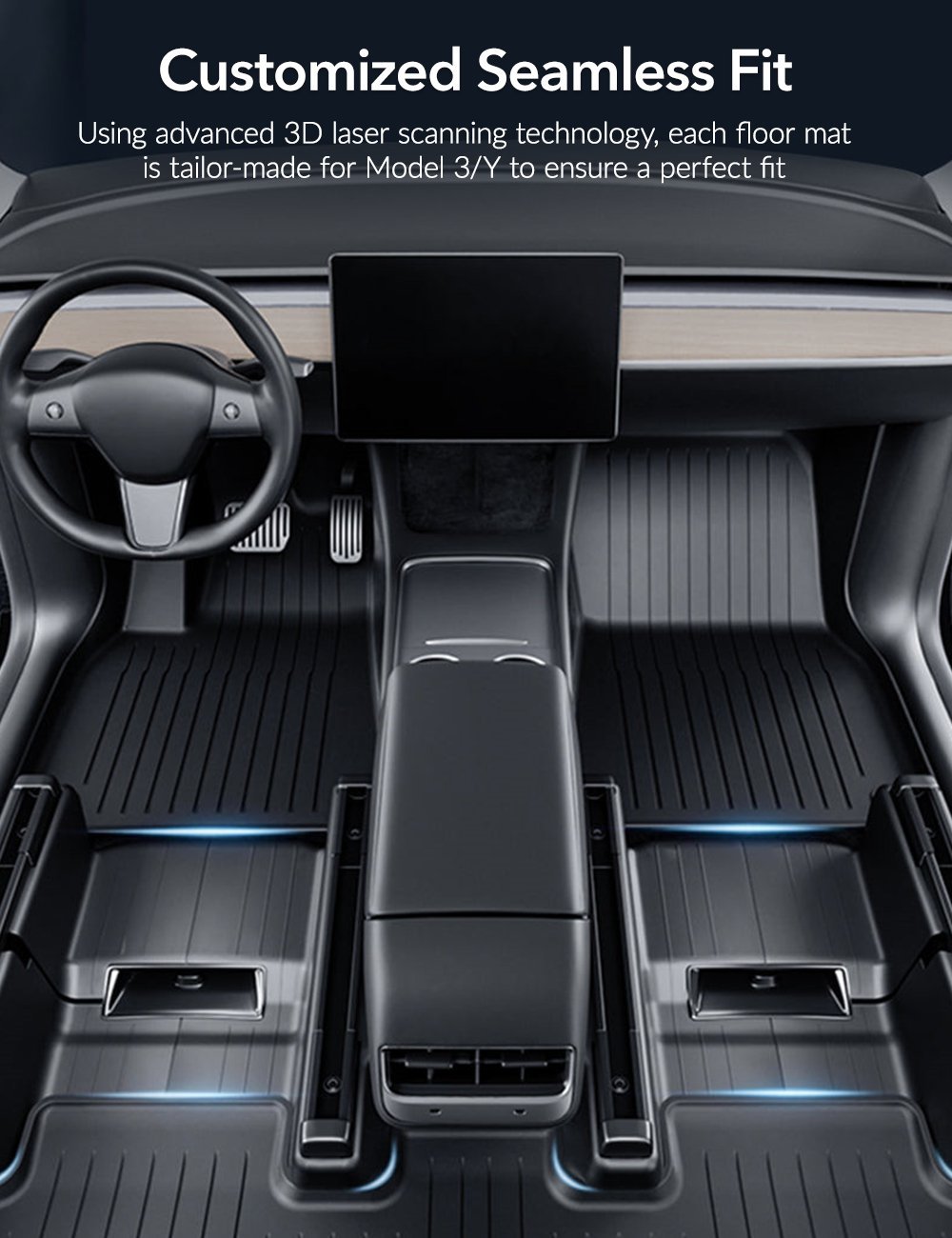 TESERY TPE All Weather Floor Mats for Tesla Model Y & Model 3 - Tesery Official Store