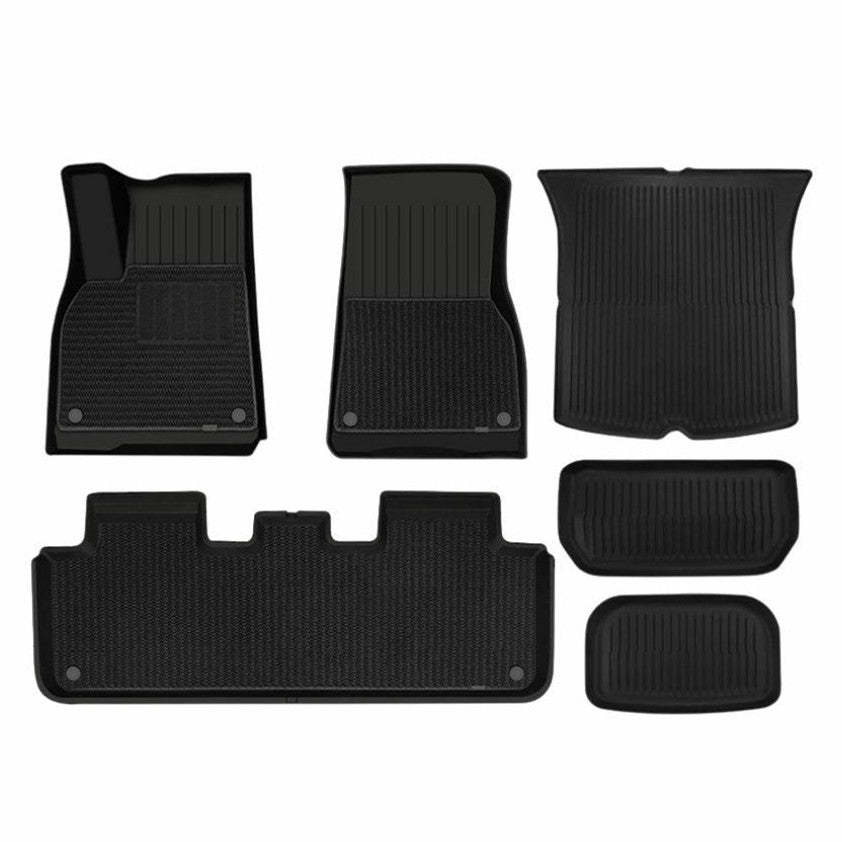 TESERY TPE+Menes Double Layer Floor Mats for Tesla Model 3 & Model Y - Tesery Official Store
