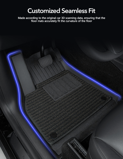 TESERY TPE+Menes Double Layer Floor Mats for Tesla Model 3 & Model Y - Tesery Official Store