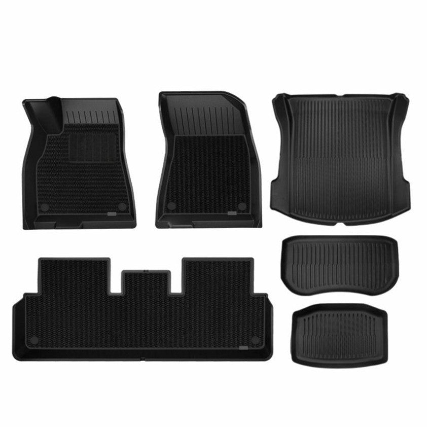 TESERY TPE+Menes Double Layer Floor Mats for Tesla Model 3 & Model Y - Tesery Official Store
