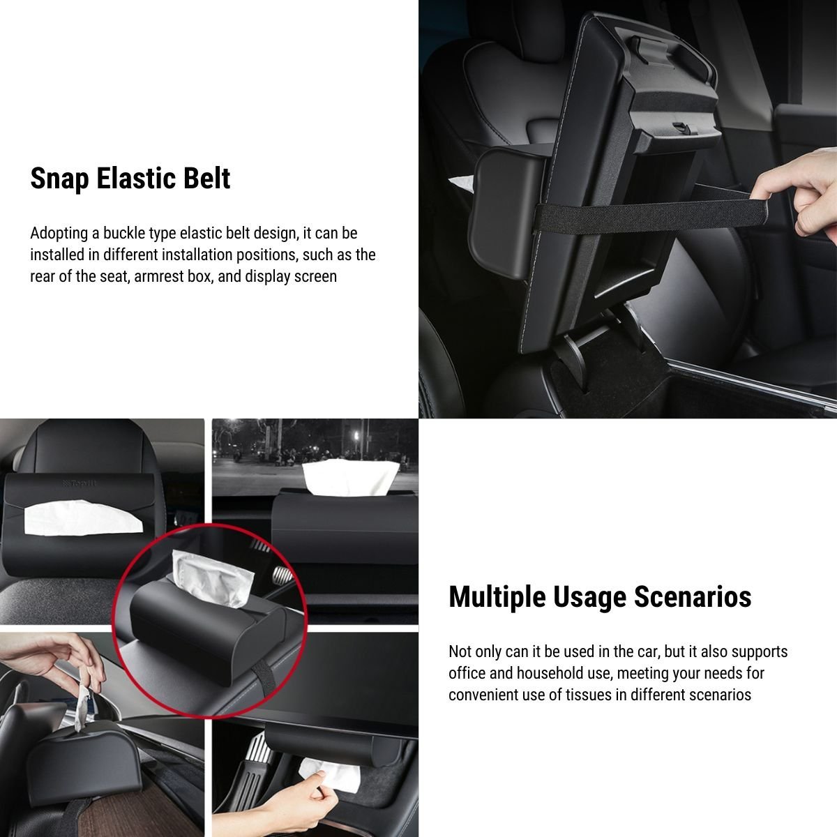 Tissue Holder Silicone Tissue Box Cover for Tesla Model 3/Y/S/X - Tesery Official Store