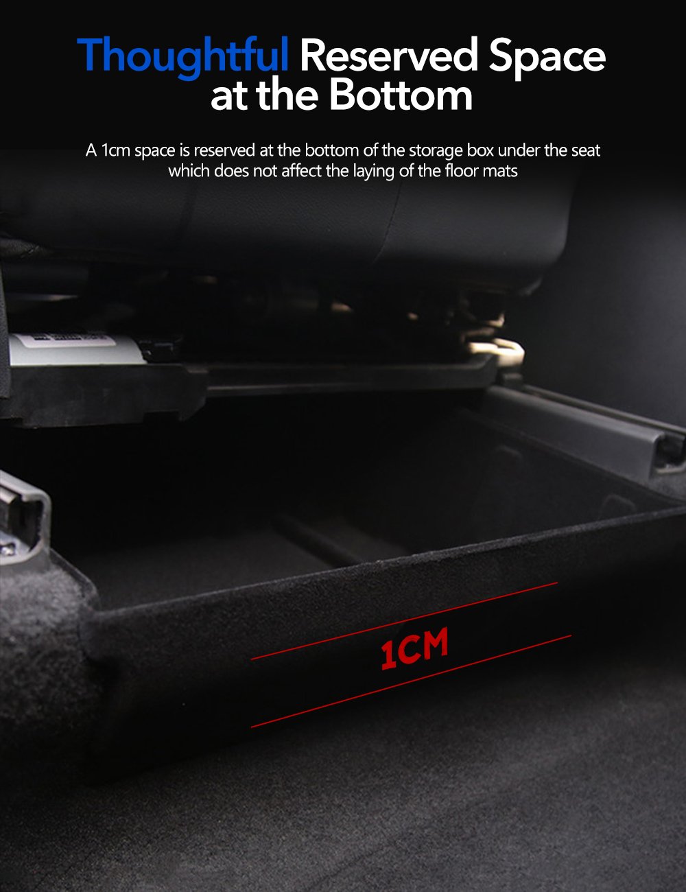 Under Front Seat Storage Box for Tesla Model Y - Tesery Official Store