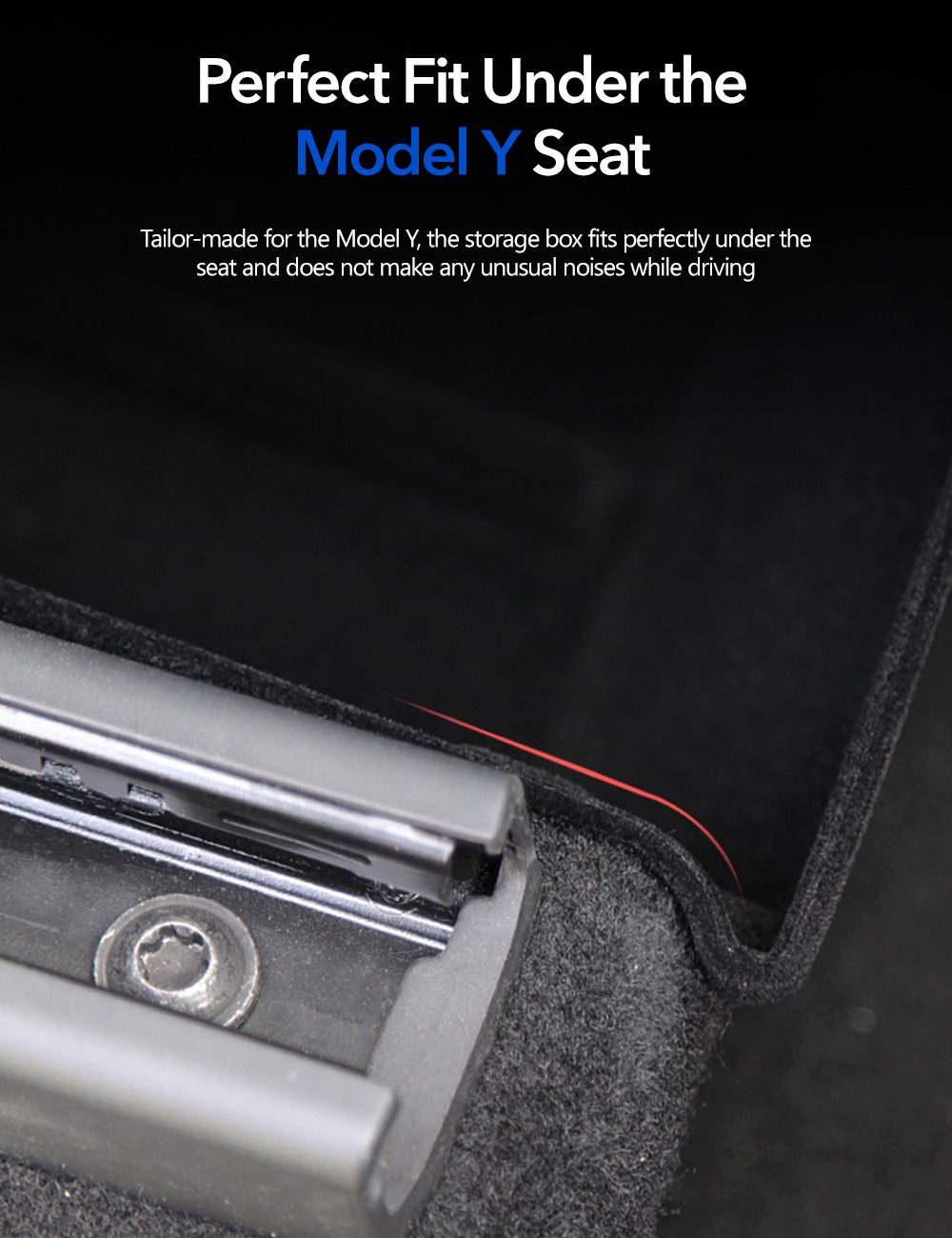 Under Front Seat Storage Box for Tesla Model Y - Tesery Official Store