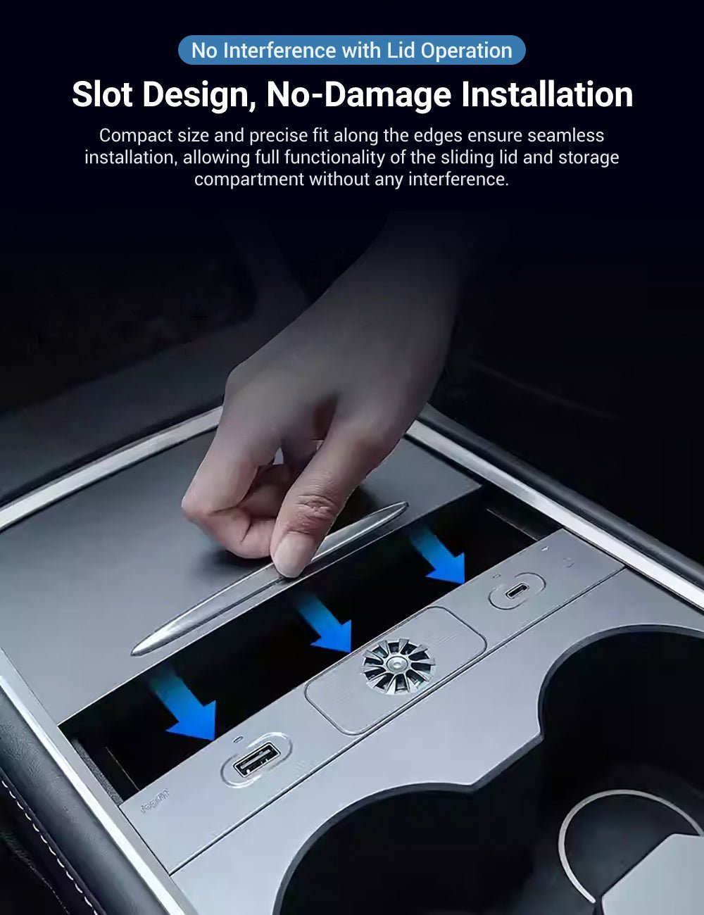 USB Hub Docking Station With Aromatherapy for Tesla Model 3/Y - Tesery Official Store