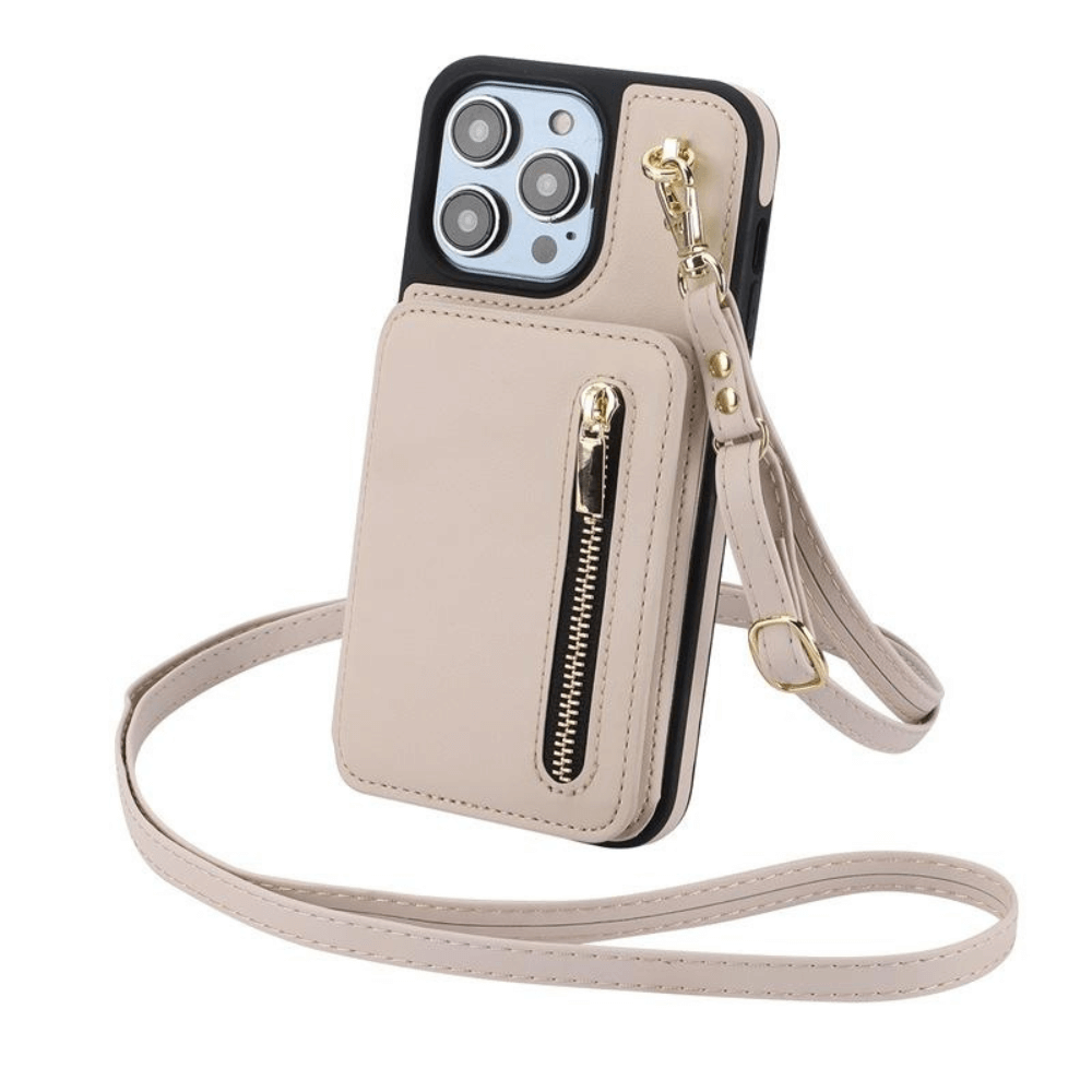 Crossbody Zipper Wallet iPhone Case