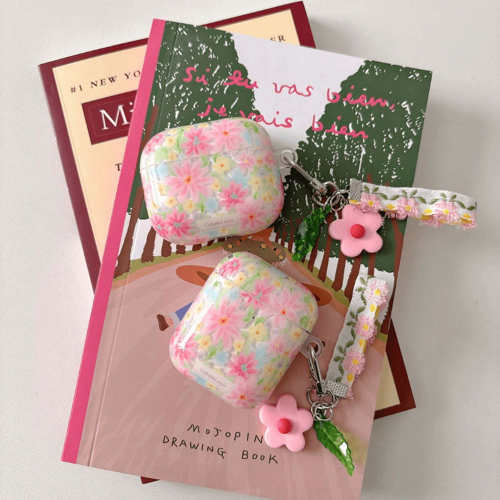 3D Flower Pendant AirPods Case