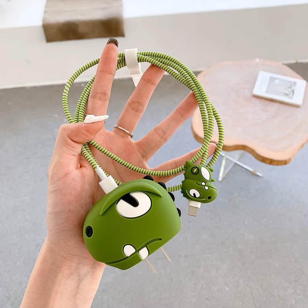 Cute 3D Cable Protector for iPhone Charger(No Cable Included)