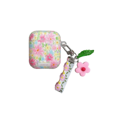 3D Flower Pendant AirPods Case