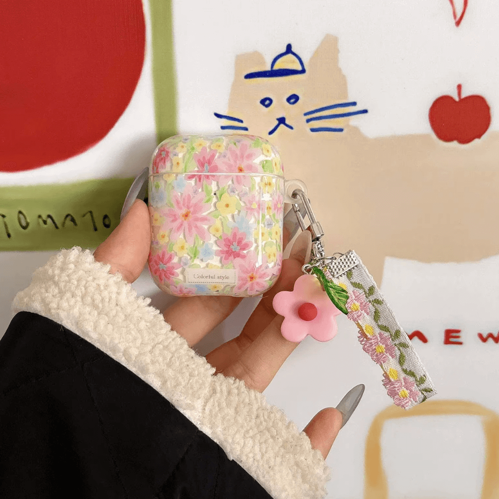3D Flower Pendant AirPods Case