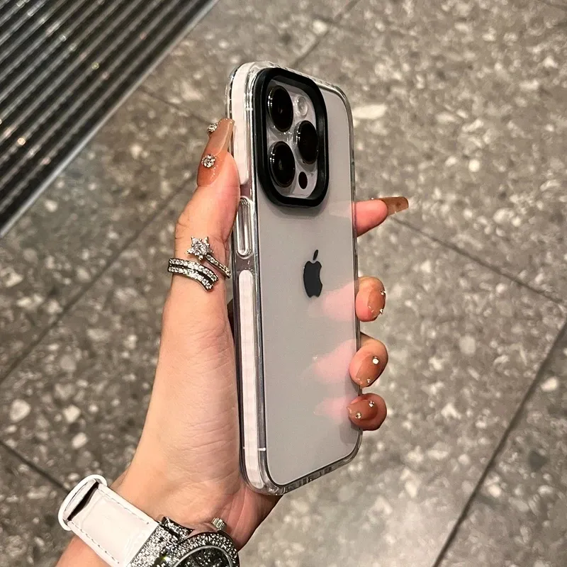 Luxury Transparent Case For iPhone 15 14 13 12 11 Pro Max 7 8 Plus X Xs Max XR Shockproof Clear Soft TPU Cover