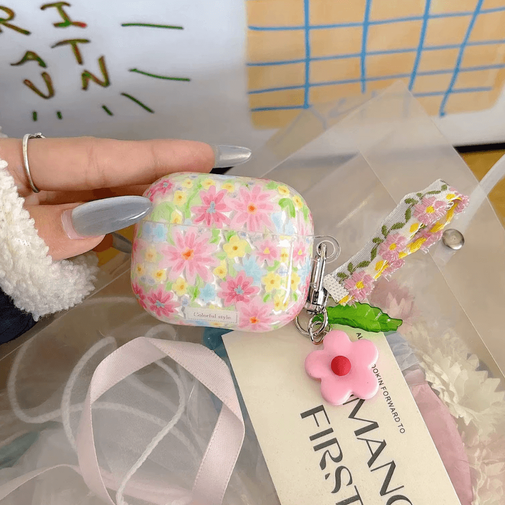 3D Flower Pendant AirPods Case