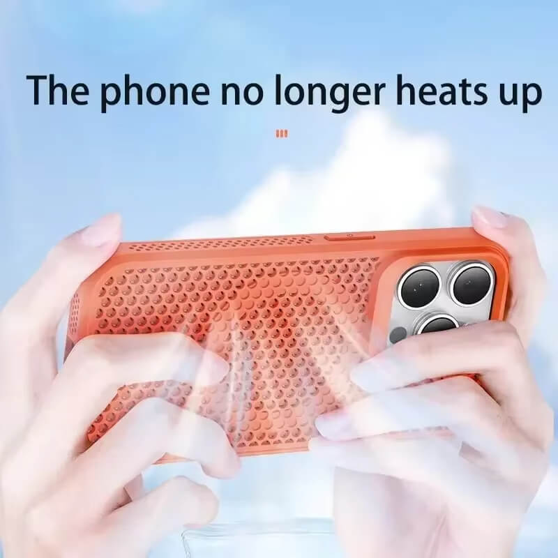 Cooling Heat Dissipation Phone Case For iPhone 16 15 14 13 12 11 Pro Max Plus Breathable Hard Back Magnetic Cover For Magsafe