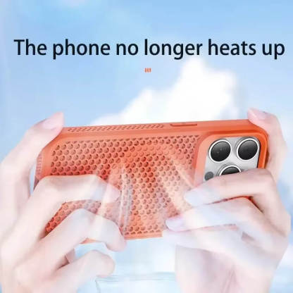 Cooling Heat Dissipation Phone Case For iPhone 16 15 14 13 12 11 Pro Max Plus Breathable Hard Back Magnetic Cover For Magsafe