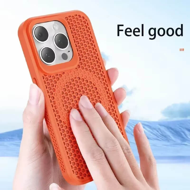 Cooling Heat Dissipation Phone Case For iPhone 16 15 14 13 12 11 Pro Max Plus Breathable Hard Back Magnetic Cover For Magsafe