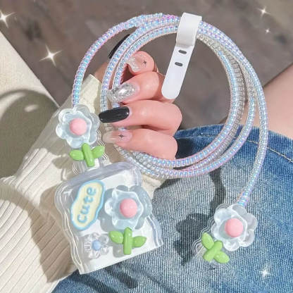 Cute 3D Cable Protector for iPhone Charger(No Cable Included)
