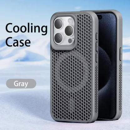 Cooling Heat Dissipation Phone Case For iPhone 16 15 14 13 12 11 Pro Max Plus Breathable Hard Back Magnetic Cover For Magsafe