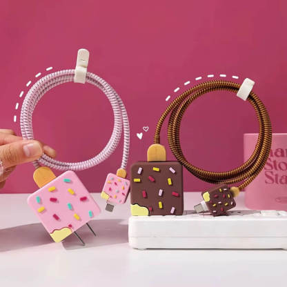 Cute 3D Cable Protector for iPhone Charger(No Cable Included)