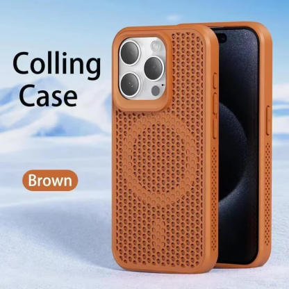 Cooling Heat Dissipation Phone Case For iPhone 16 15 14 13 12 11 Pro Max Plus Breathable Hard Back Magnetic Cover For Magsafe